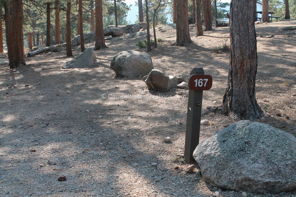 Campsite 167 in Moraine Park Campground at Rocky Mountain National Park